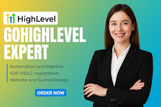 gohighlevel automation landing page expert CRM integration make zapier expert