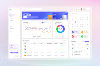 design dashboards, saas, CRM, and admin panels in figma