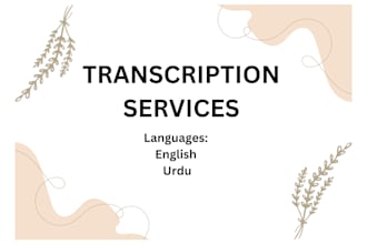 provide transcription and thematic coding services for you