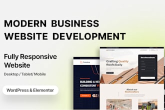 design and develop professional and responsive modern business website