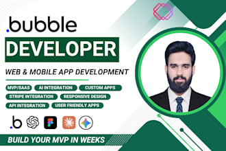 build custom bubble io apps with ai integration for startups and saas