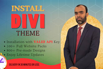 install and set up divi theme on your wordpress website