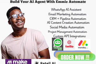build nd automate ai whatsapp chatbots, make com, n8n, manychat, botpress, uchat