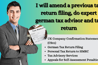 amend a previous tax return filing, do expert german tax advisor and tax return