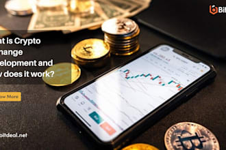 develop crypto exchange website, blockchain app, mobile app, p2p trading app