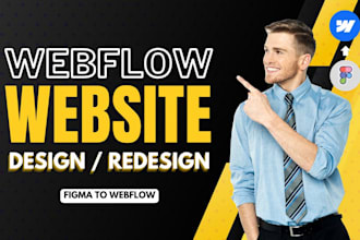design responsive webflow website, figma to webflow landing page