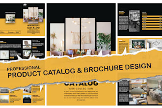 design professional product catalog, brochure, bifold, trifold or annual report
