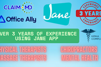 provide medical billing services using the jane app for mental health practices