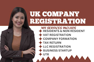 do uk ltd company registration uk llp formation utr vat registration tax return