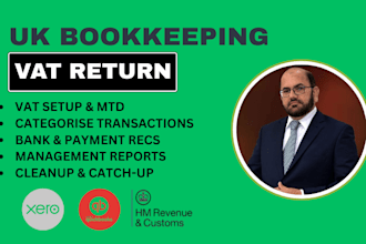 do UK bookkeeping, vat returns and cloud accounting in quickbooks and xero