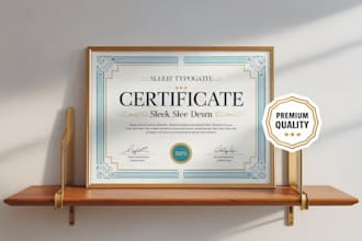 design certificate of award, custom certificate, award or gift certificate