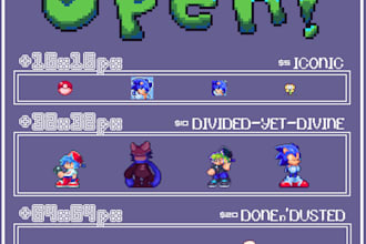 do a charismatic pixel art commission character design