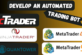 develop an automated trading bot for ninjatrader 8, quantower, ctrader, mt5, mt4