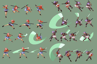 pixel character animated gif sprite sheet game asset frame byframe animation ue5