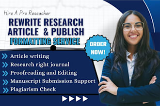 rewrite and publish research article in peer review indexed journal scopus, ieee