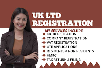do uk ltd cic registration vat utr applications uk tax return cqc cis eori boi