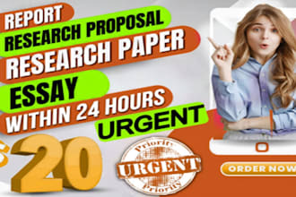 do quality research and summary writings urgently