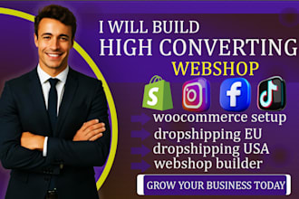 build a high converting shopify or woocommerce store for eu and north america