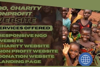 design a wordpress charity website for your nonprofit and donation