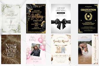 design wedding invitation, birthday card, party posters, and greeting card