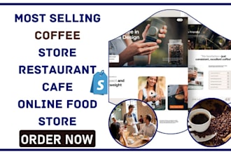 design private label coffee restaurant catering cafe online food delivery store
