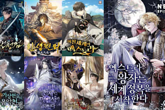 draw webtoon cover anime manga comic cover art webnovel dnd fantasy cover