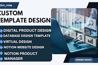 be your notion virtual assistance, design notion custom template database notion