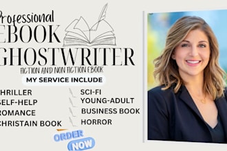 ghostwrite your ya self help ebook, romance memoir, children ebook writer