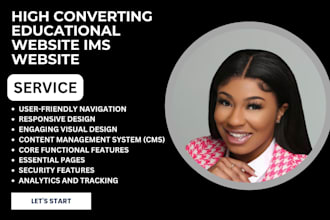 build responsive educational website ims website learn dash elearning website