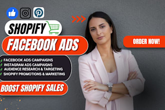 setup and manage facebook ads campaign, instagram ads shopify marketing meta ads