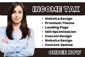 build income tax website tax landing page finance website tax website