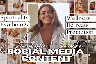 create spiritual, wellness social media content marketing