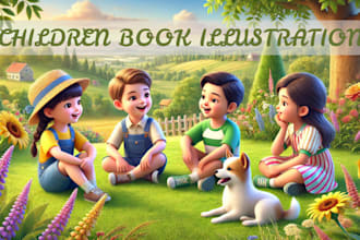illustrate children story book illustration and children story book illustration