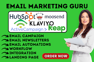 do email workflow on hubspot activecampaign moosend sendpulse drip keap klaviyo