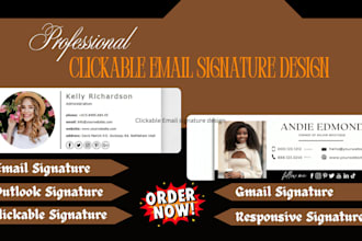 design email signature, outlook signature, clickable signature, gmail signature