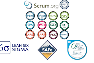 help in togaf safe agile scrum master psm pal and six sigma