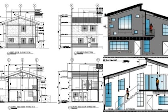 draft architectural blueprint for 2d house plan and floor plan