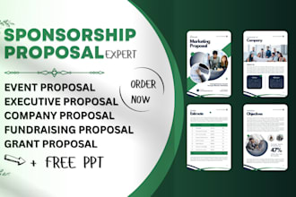 write sponsorship proposal letter sponsorship flyer one pager, executive summary