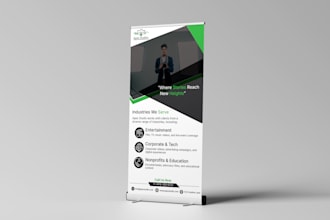 get a unique high quality roll up banner design for your next event