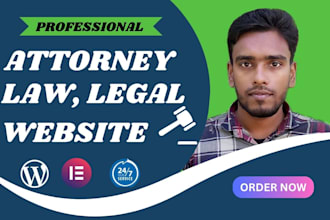 create lawyer website, attorney or legal website using elementor