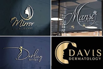 draw skincare eyelash cosmetics beauty logo design
