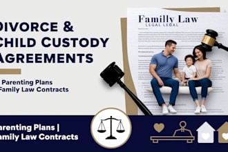 draft divorce, child custody agreements, family law contract, parenting plan