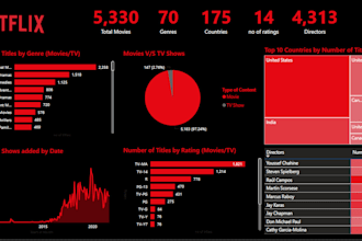 create dynamic dashboards and provide data analysis services