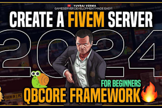 develop fivem server with qbcore, vmenu based, qb nopixel and vps with database