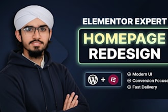 do an elementor homepage redesign or wordpress website redesign
