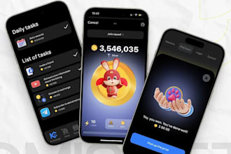 create telegram mini app, crypto coin tracker bot, or telegram mini game