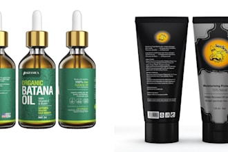 do skincare logo design and bottle label design 24h