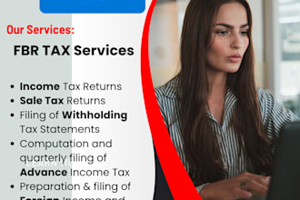 create ntn, file income, sales tax returns with fbr pakistan