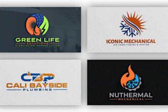 do plumbing, heating, air conditioning, and hvac logo