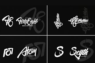 make handmade typography or calligraphy logo